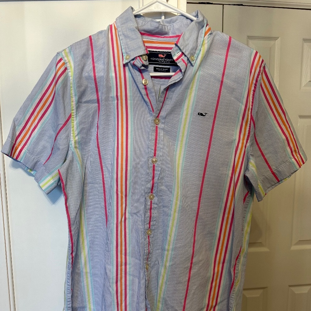 YXL S/S button down VineYard Vines Shirt